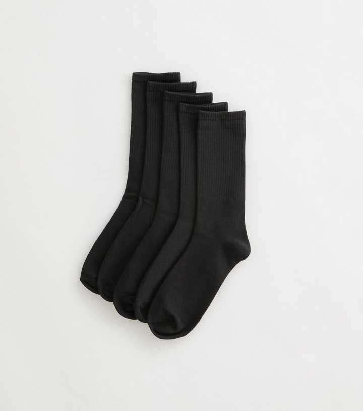 Mens Pack Of 5 Black Socks