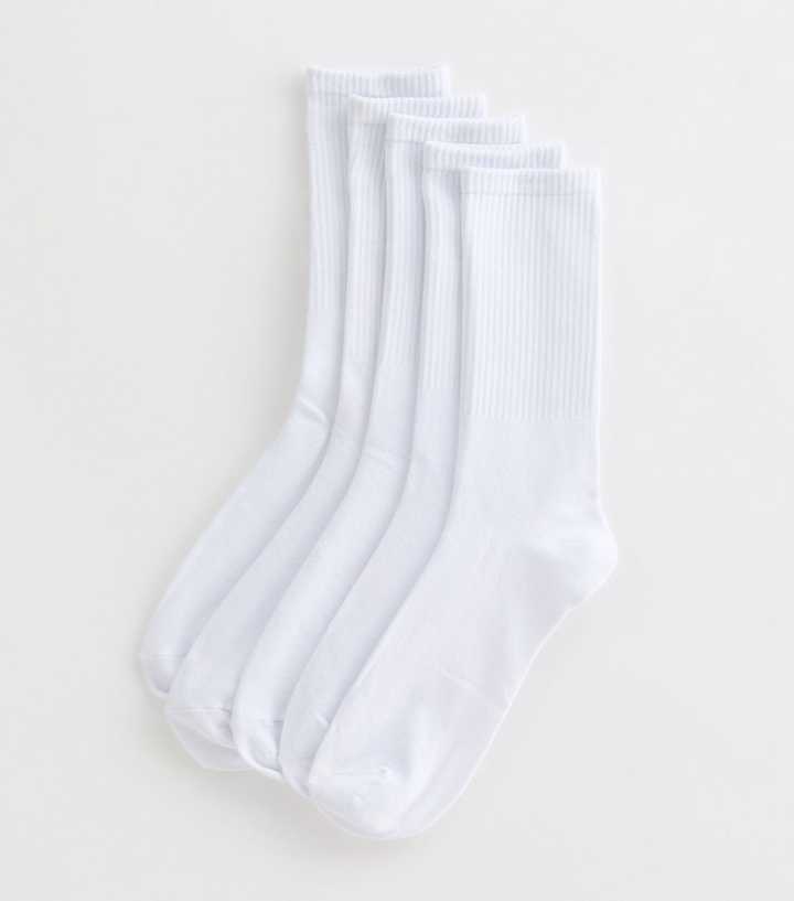 Mens Pack Of 5 White Tube Socks