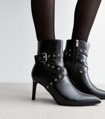 Buckle wrap ankle boots hotsell