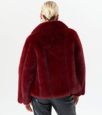 Burgundy faux jacket best sale