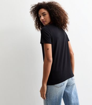 Black Cotton Jersey T-Shirt New Look