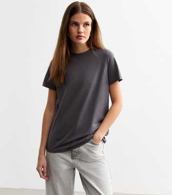 Grey Cotton Jersey T-Shirt 