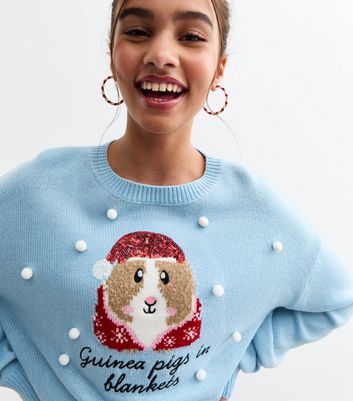 Blue Christmas Jumper New Look Jumpers Girls Christmas Jumpers