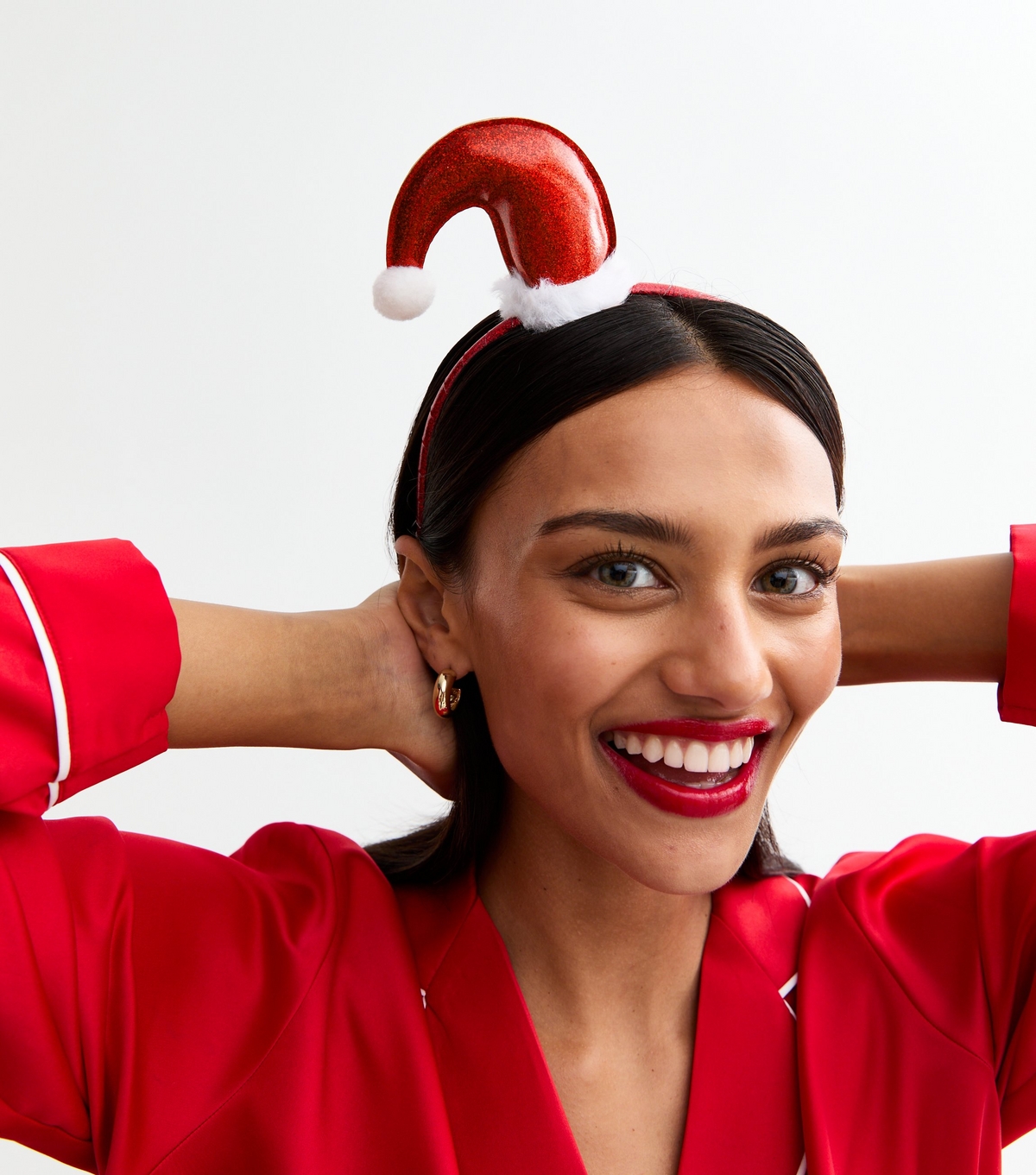 Red Santa Hat Christmas Headband New Look