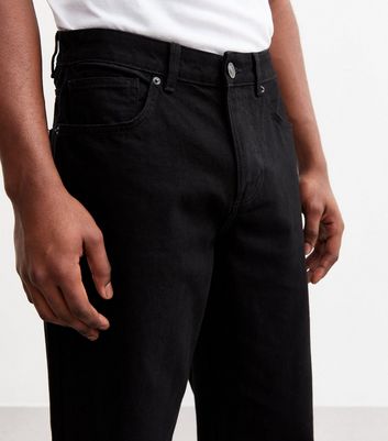 Men's Black Relaxed Denim Jeans New Look