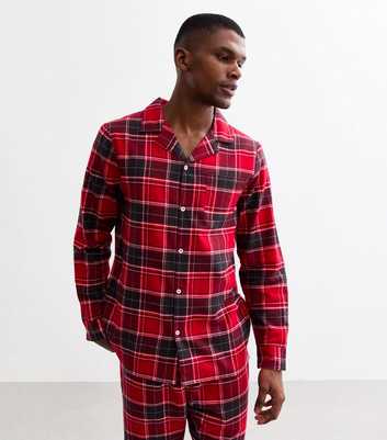 Red Checked Brushed Cotton Pyjama Set