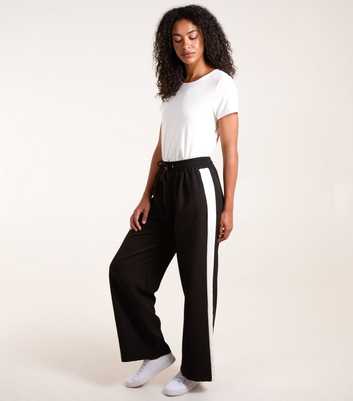 Blue Vanilla Black Side Stripe Trousers