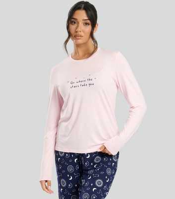 Loungeable Pink Pattern Go Where The Stars Go Pyjama Set