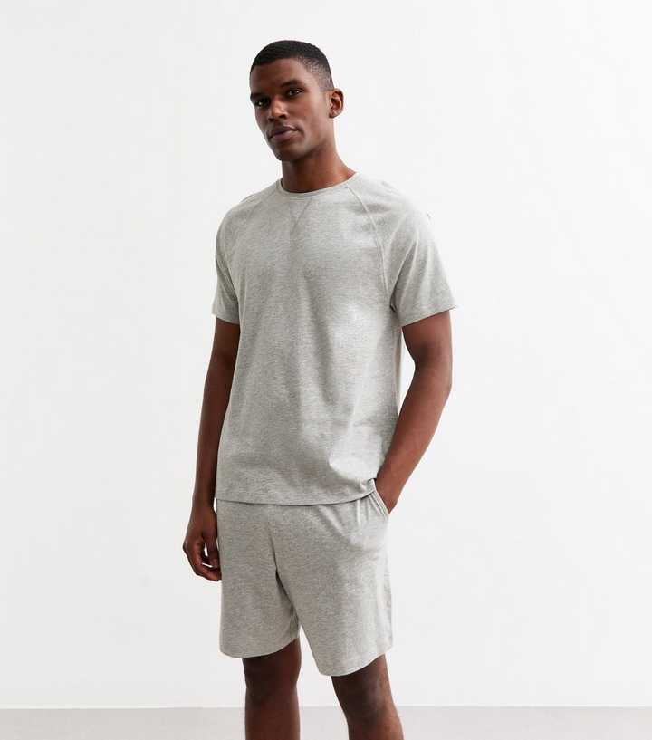Grey Regular Jersey T-Shirt And Shorts Set