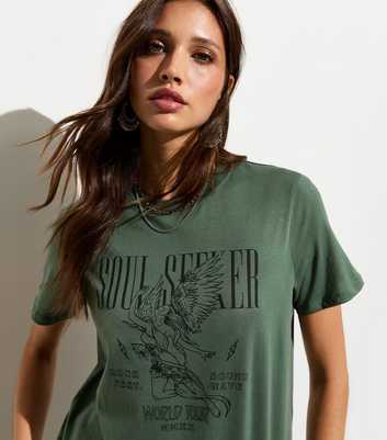 Green Soul Seeker-Print Cotton T-Shirt