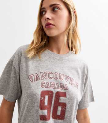 Grey Vancouver Slogan T-Shirt