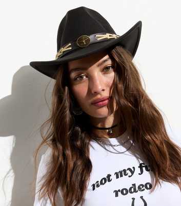 Public Desire Black Western Cowboy Hat 