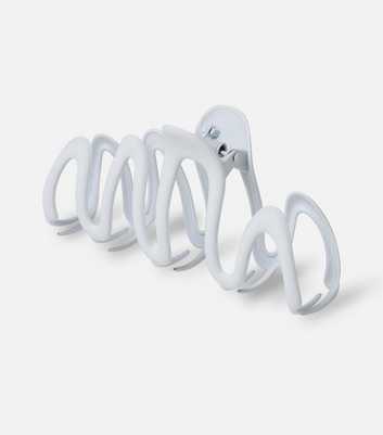 Muse White Squiggle Style Claw Hair Clip