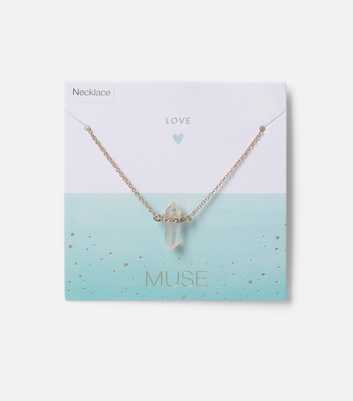 Muse Mid Pink Rose Quartz Shard Necklace