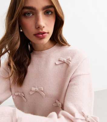 Pink Gem Bow Sparkle Jumper 