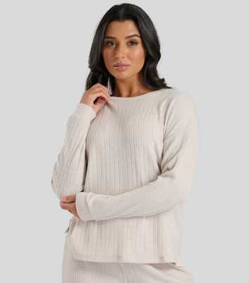 Loungeable Cream Brushed Rib Jumper