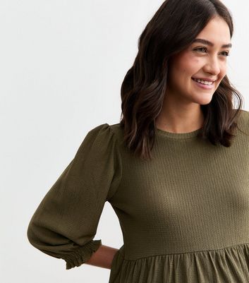 Maternity Khaki Midi Smock Dress New Look