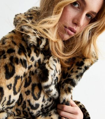 Leopard Prints Faux 2024 Fur Coat