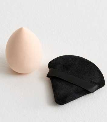 Black Makeup Sponge and Puff Set 