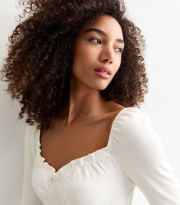 Women's Off White Ribbed Sleeveless Top with Contrast Trim & Bow Detail