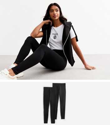 Petite 2 Pack Black Leggings