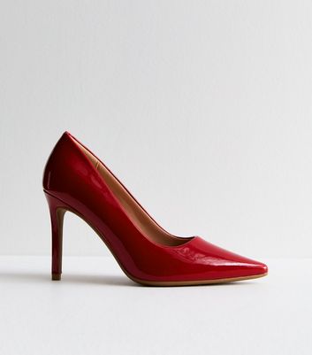Red Stiletto Heel Pointed Toe Court Shoes New Look
