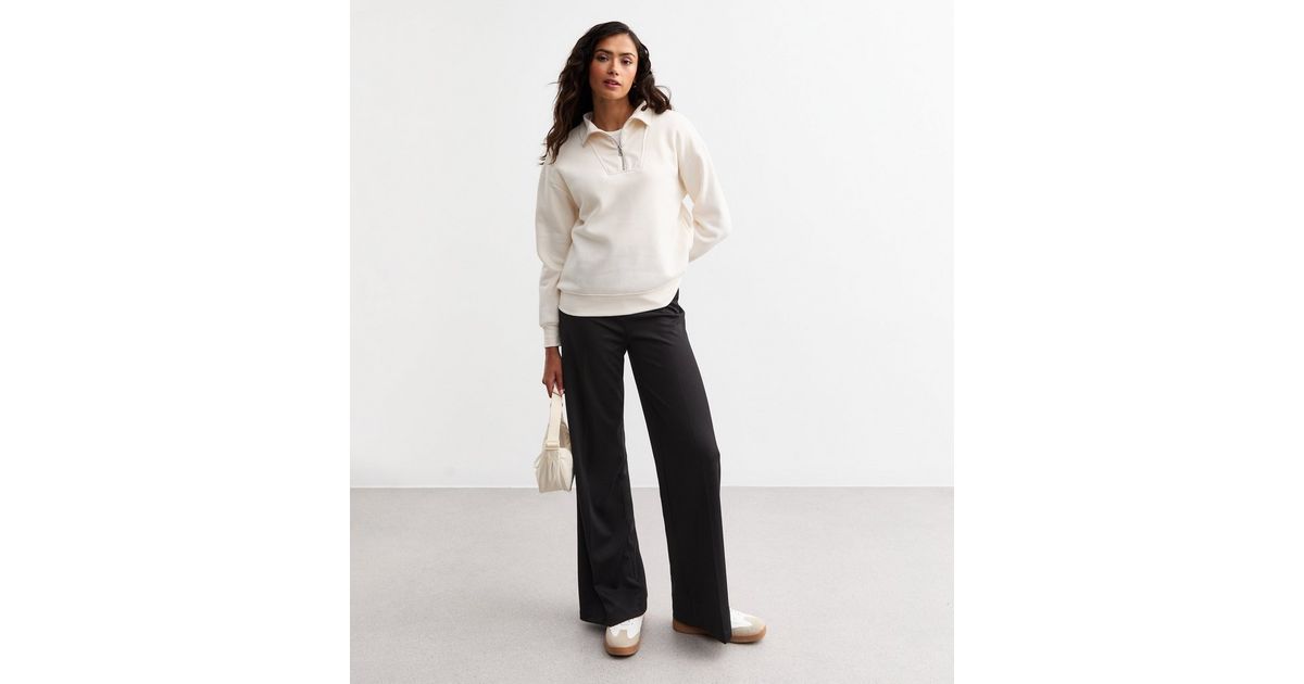 WIDE JERSEY TROUSERS