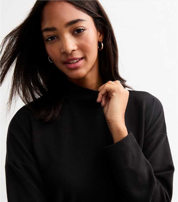 Black Brooch Detail Collar Top main image 1