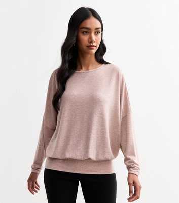 Pink Sparkle Batwing Sleeve Top