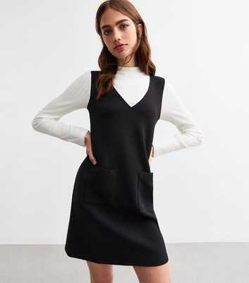 Black Crepe 2 in 1 Pinafore Dress