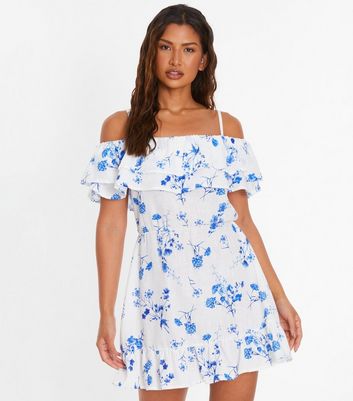 Quiz blue and white dress hotsell