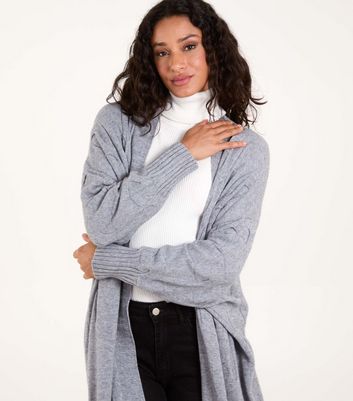 Longline cable cardigan deals