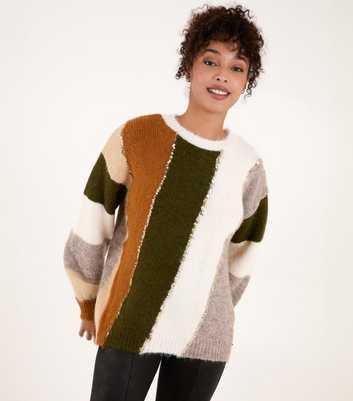 Blue Vanilla Green Stripe Sequin Jumper