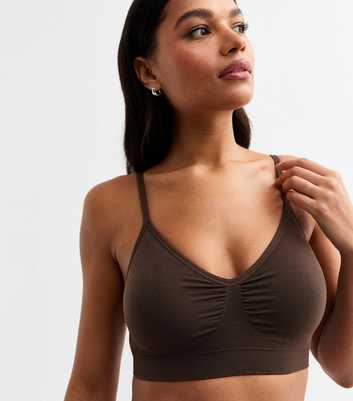 Brown Seamless Bra