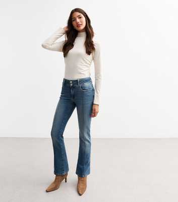 Light Blue Raised Seam Bootcut Jeans