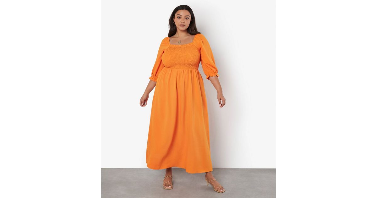 Midi Dress Apricot Clothing Plus Size Unique Bargains Women's Plus