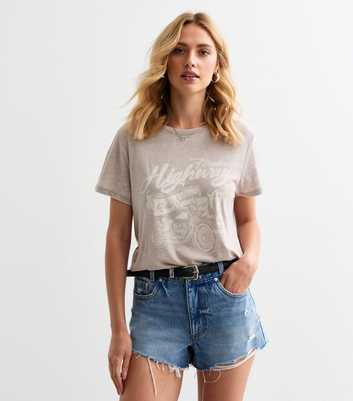 Mink Highway Graphic Print T-Shirt 