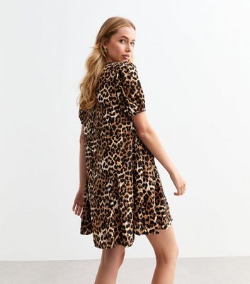 Leopard short sleeve dress hotsell