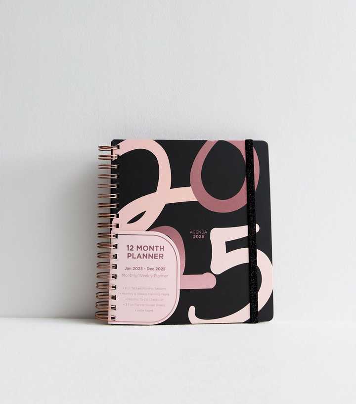 2025 12 Month Planner Agenda Notebook 
