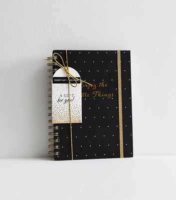 Black Enjoy The Little Things A5 Lined Notebook