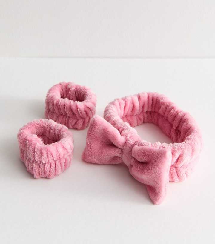 Pink Beauty Headband and Cuff Set New Look