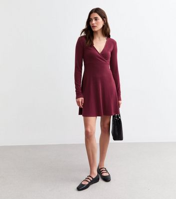 New look maroon dress best sale