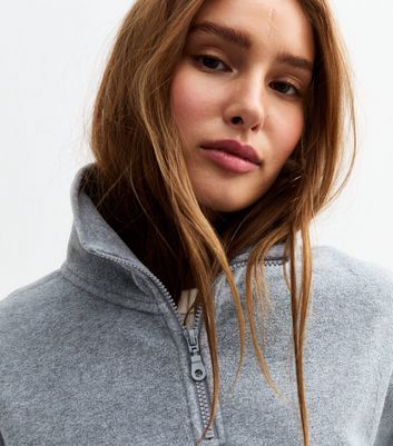 Grey quarter zip women's sale