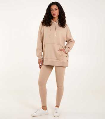 Blue Vanilla Stone Popper Detail Hoodie Trouser Set