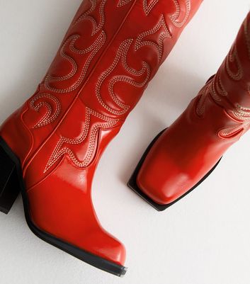 Embroidered boots new look best sale