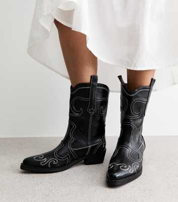 Public Desire Black Cowboy Boots