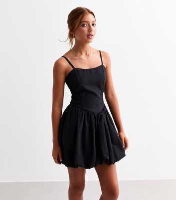 Girls Black Bubble Skirt Dress