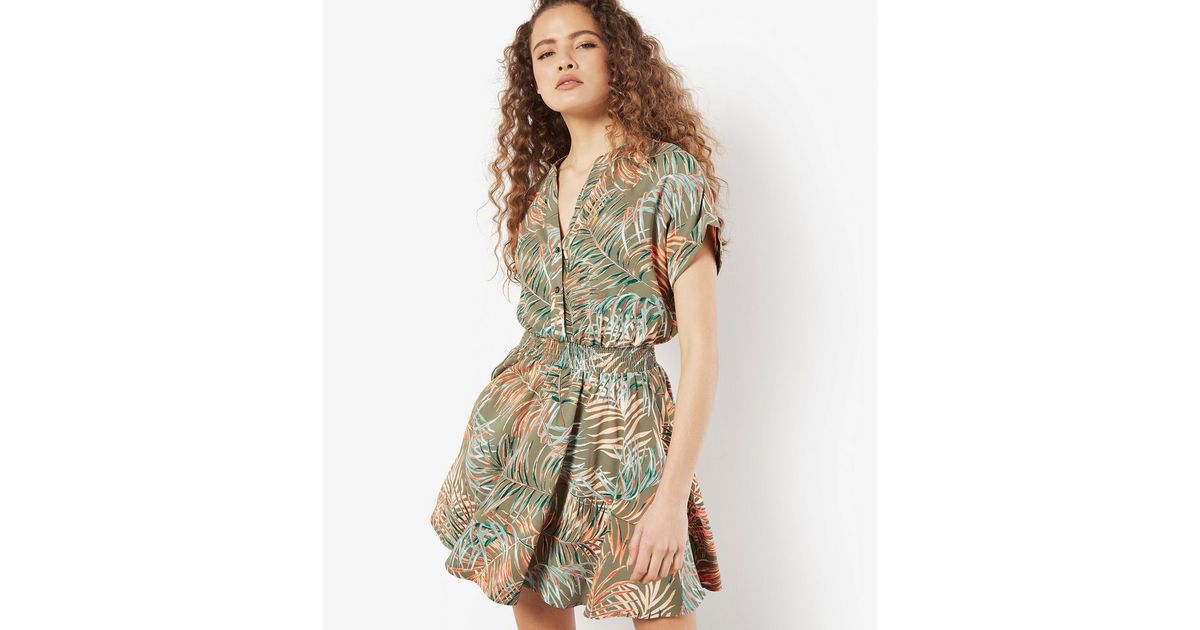 Olive Smock Dress