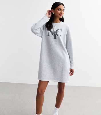 Pale Grey NYC Mini Sweater Dress