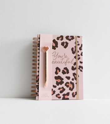 Pink Leopard Print You're Beautiful Notebook 